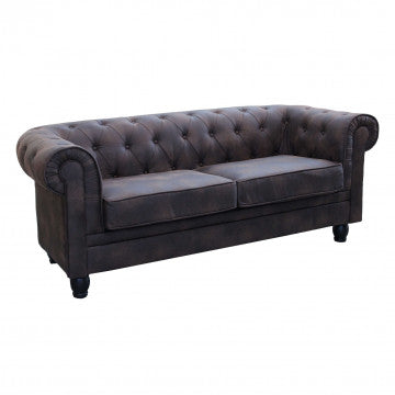 Divano Chesterfield in ecopelle bianca o marrone vintage 2 o 3 posti