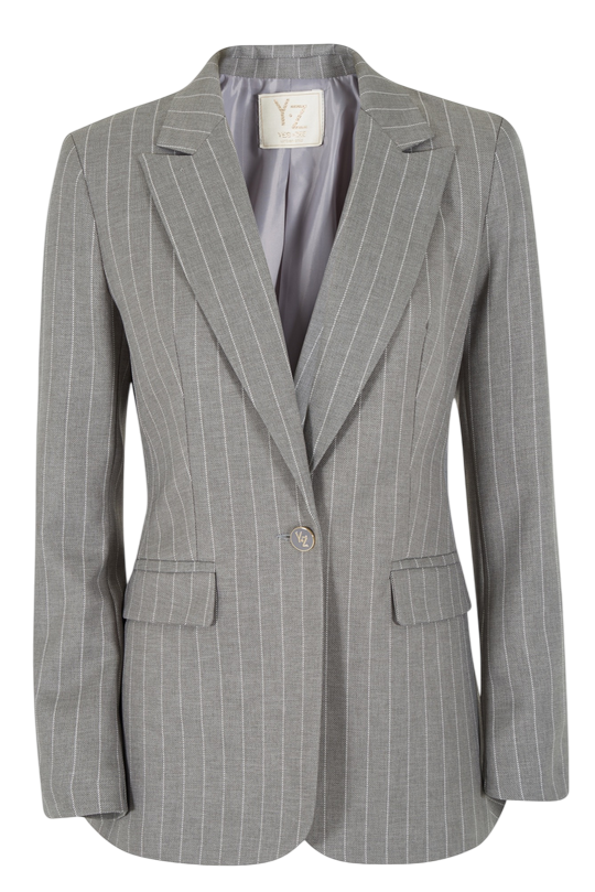 Yes Zee Giacca Gessata 1404 G015 2819 Grigio - Eleganza e Stile Italiano