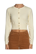Yes Zee Cardigan Donna Girocollo Manica Corta Bottoni 1039-M001-0222 Oro