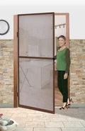Zanzariera porta battente 100x240 cm marrone Priscilla, kit montaggio