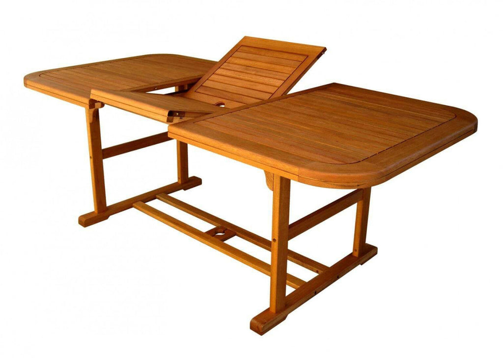 Tavolo Double rettangolare allungabile in legno di acacia cm 150/200x90
