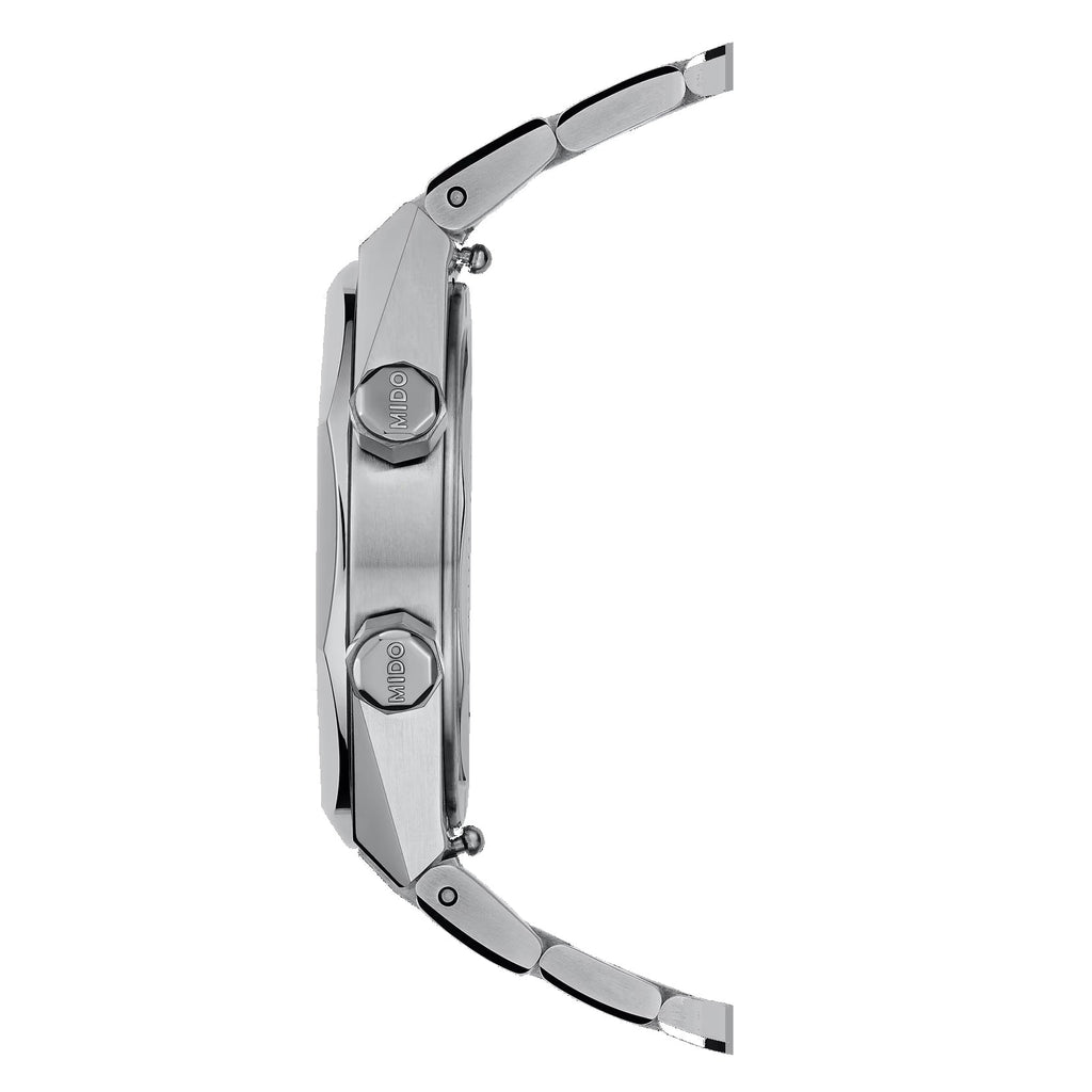 Mido orologio Multifort 8 Two Crowns 38.4 x 40mm grigio automatico acciaio M047.507.11.081.00