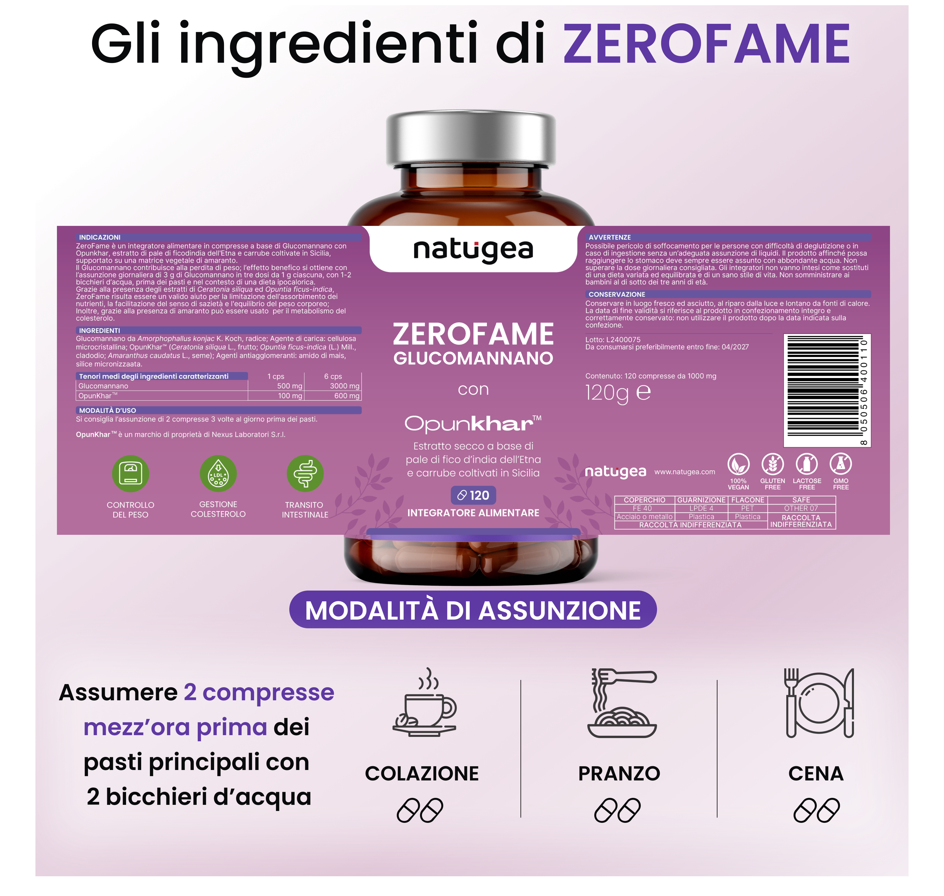 Glucomannano ZEROFAME® con Opunkhar®