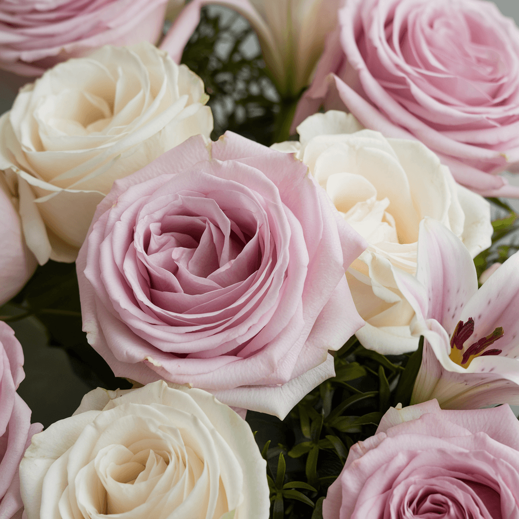 ETERNO INCANTO – Ciotola Funebre con Lilium e Rose
