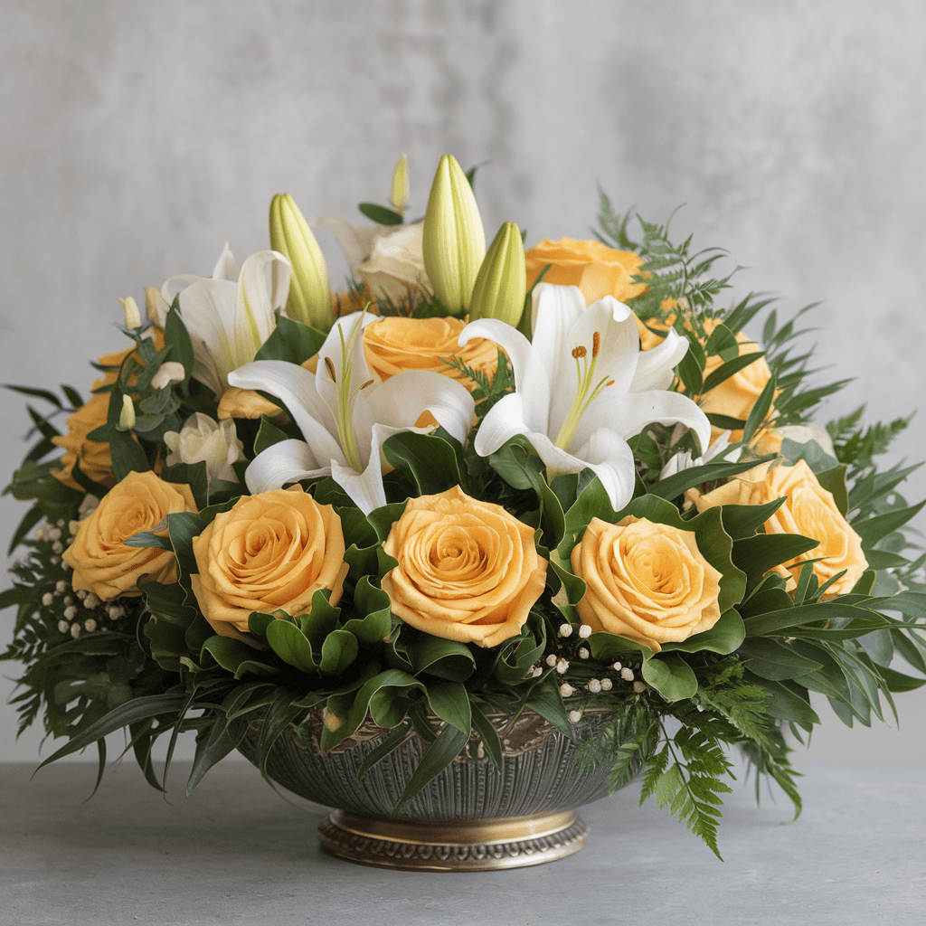 LUMINOSA MEMORIA – Rose Gialle e Fiori Bianchi