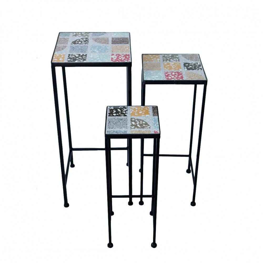 Set di 3 Fioriere Quadrata Nike - Ceramica, Multicolore, Dimensioni Varie