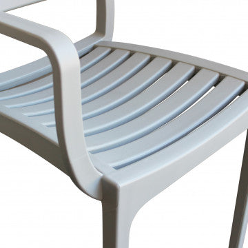 Poltrona in polipropilene impilabile Eveline - Dimensioni: 58.5x55.2x84cm