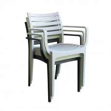 Poltrona in polipropilene impilabile Eveline - Dimensioni: 58.5x55.2x84cm