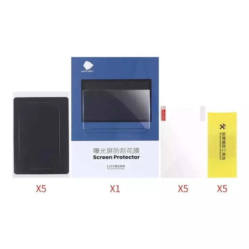 ANYCUBIC Screen Protector Originale Set 5pz per Photon Mono 4K 6.23” spessore 0.15mm