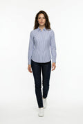 b.young camicia a righe donna Garance 20818868 celeste