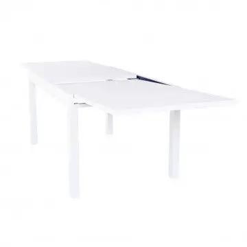 Tavolo Hawaii allungabile in alluminio bianco - 135/270 x 90