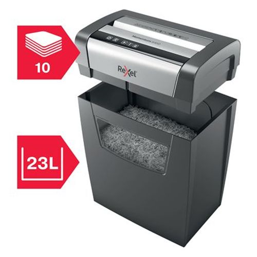 Rexel Momentum X410 distruggi documenti Taglio a particelle Nero, Grigio [2104571EU]