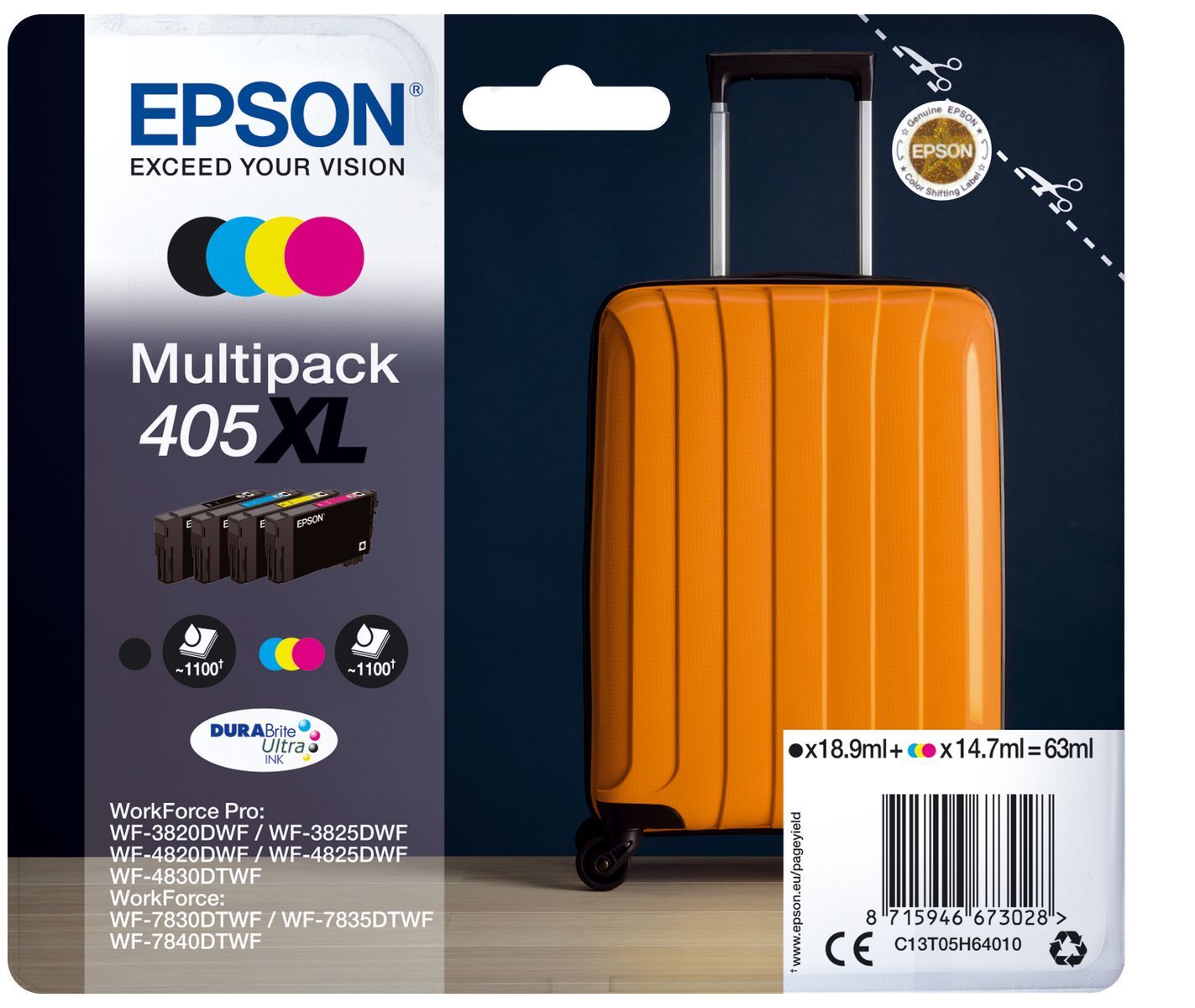 Epson Multipack 4-colours 405XL DURABrite Ultra Ink [C13T05H64010]