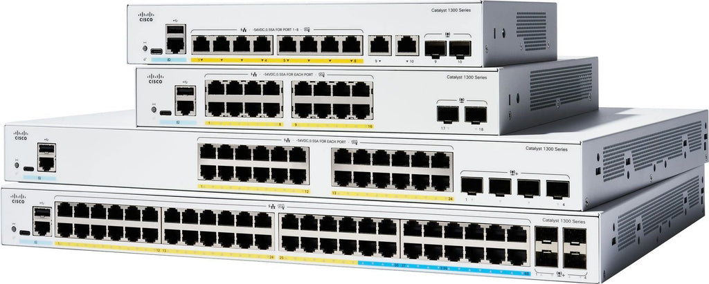 Cisco Catalyst 1300 Gestito L2 Gigabit Ethernet (10/100/1000) Supporto Power over Ethernet (PoE) Grigio [C1300-8T-E-2G]