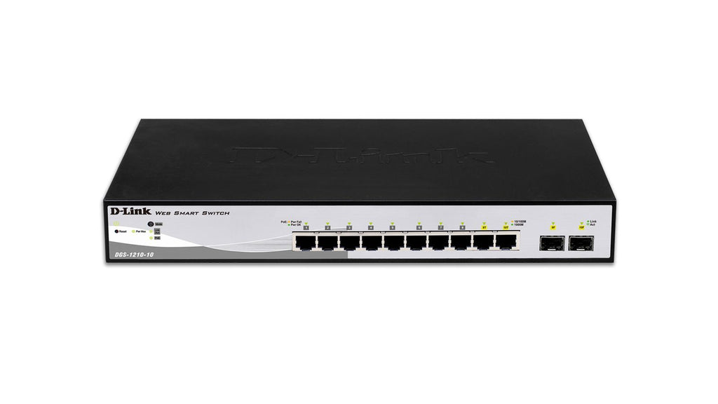 D-Link DGS-1210-10 Gestito L2 Gigabit Ethernet (10/100/1000) 1U Nero, Grigio [DGS-1210-10]