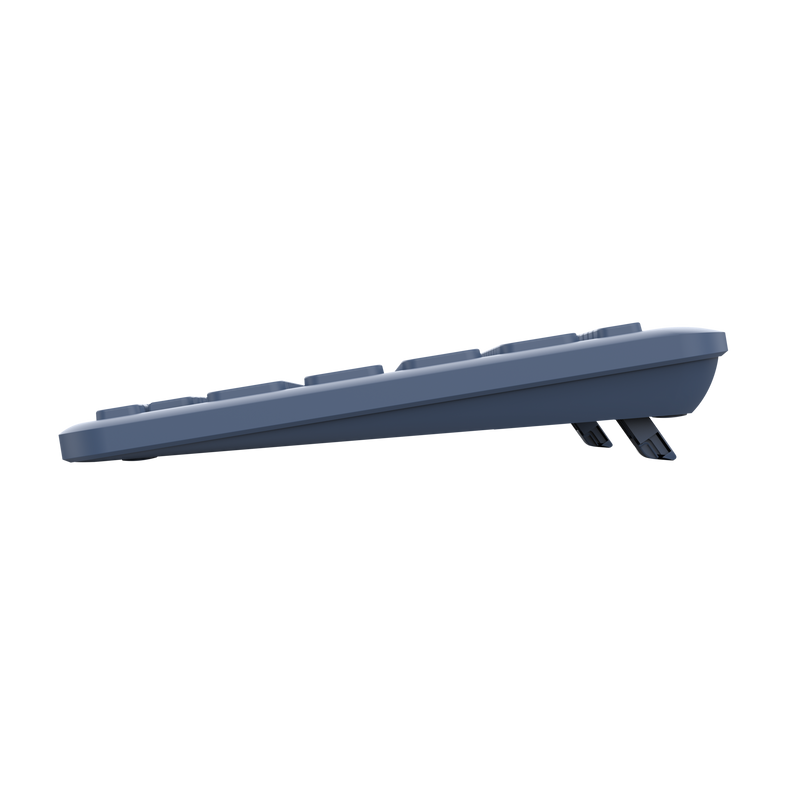 TASTIERA WIRELESS RICARICABILE MULTICONNECT 2 BT + 1 WL 2,4GHZ - PLASTICA RICICLATA 52% - LAYOUT ITALIANO - TRUST LYRA - BLU [25141]