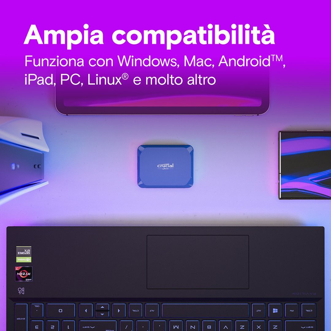 CRUCIAL X10 4TB PORTABLE SSD CRITTOGRAFATO [CT4000X10SSD9]