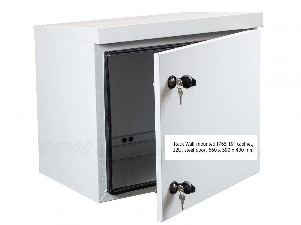 Rack 19''Wall-mounted IP65 12U steel door Prof.430 [AT-02575]