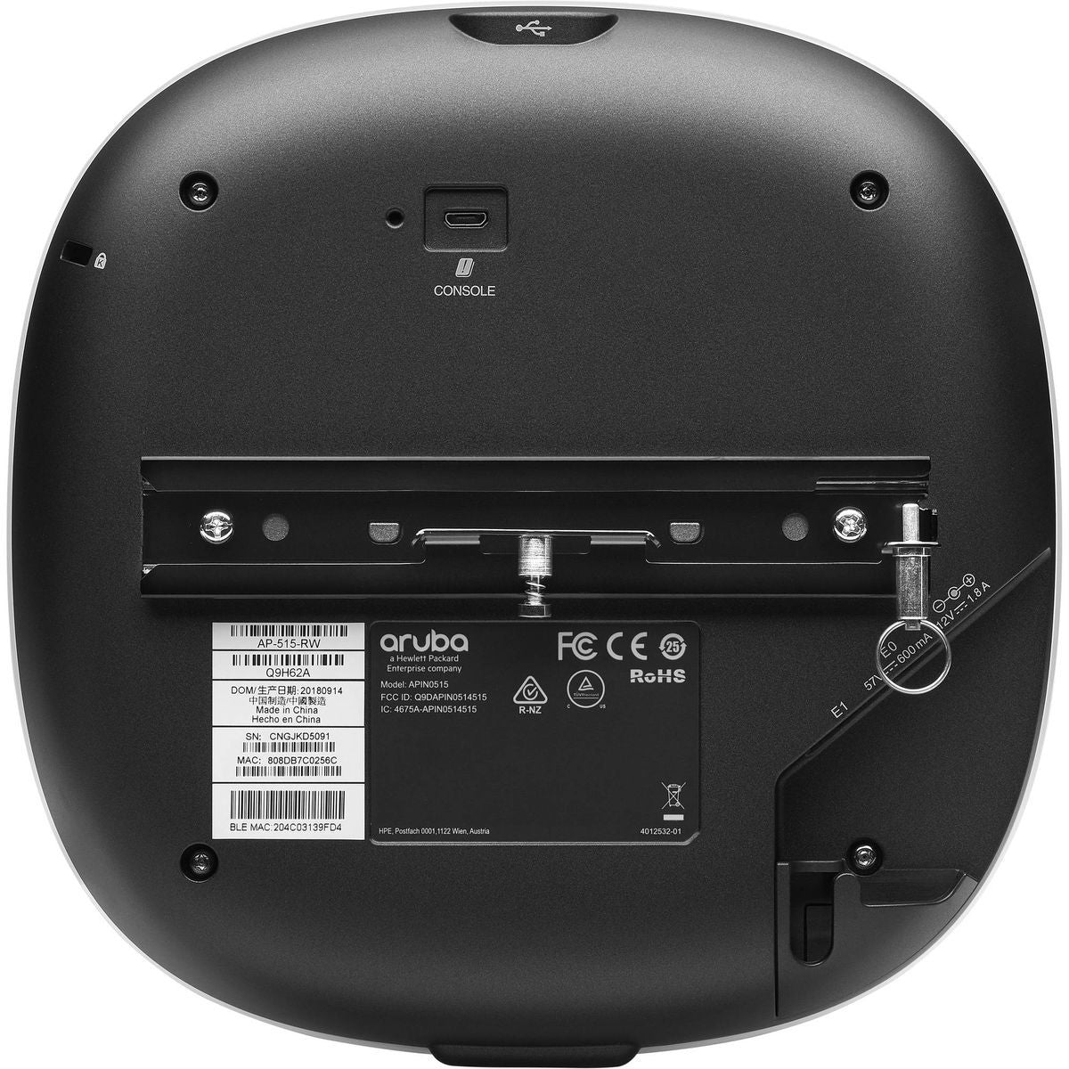 HPE Aruba Networking Aruba AP-515 (RW) 5375 Mbit/s Bianco Supporto Power over Ethernet (PoE) [Q9H62A]