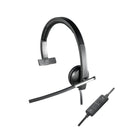Logitech H650e Auricolare Cablato A Padiglione Ufficio USB tipo A Nero, Argento [981-000514]