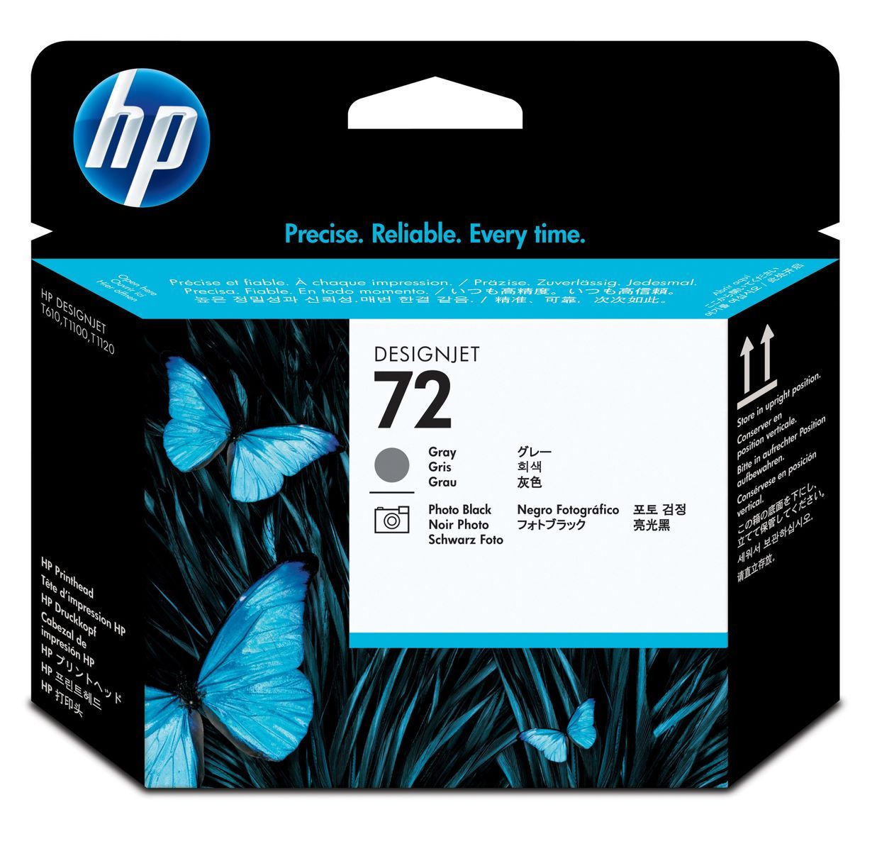 HP 72 skrivehode, gr og svart foto cartuccia d'inchiostro 1 pz Grigio, Nero per foto [C9380A]