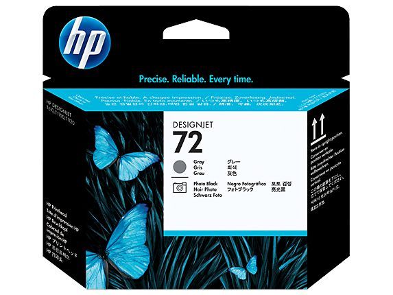 HP 72 skrivehode, gr og svart foto cartuccia d'inchiostro 1 pz Grigio, Nero per foto [C9380A]