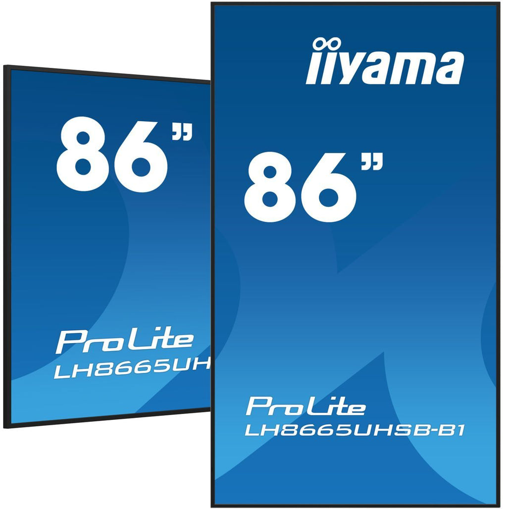 iiyama LH8665UHSB-B1 visualizzatore di messaggi Design chiosco 2,18 m (86") LED Wi-Fi 800 cd/m 4K Ultra HD Nero Processore integrato Android 11 24/7 [LH8665UHSB-B1]