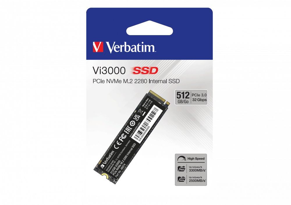 Verbatim Vi3000 M.2 512 GB PCI Express 3.0 NVMe [49374]