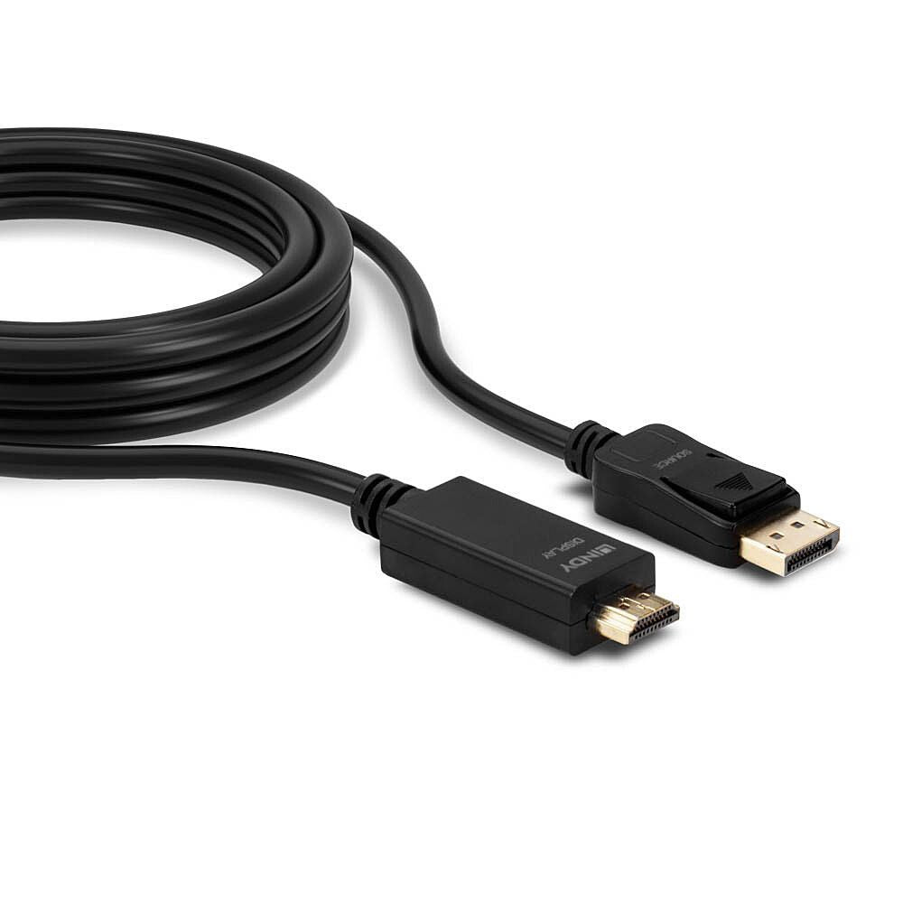 Lindy 36921 cavo e adattatore video 1 m DisplayPort HDMI tipo A (Standard) Nero [LINDY36921]