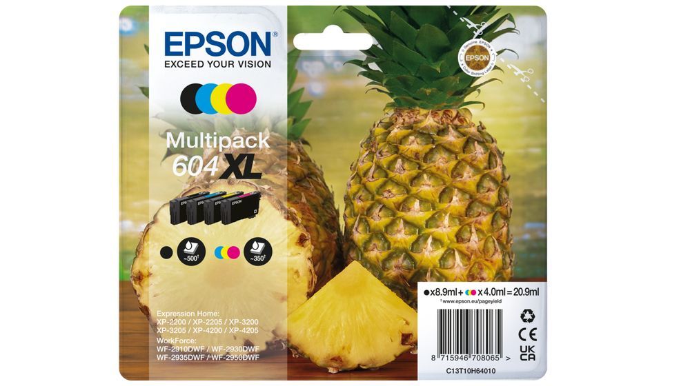 Epson 604XL cartuccia d'inchiostro 4 pz Originale Resa elevata (XL) Nero, Ciano, Magenta, Giallo [C13T10H64010]