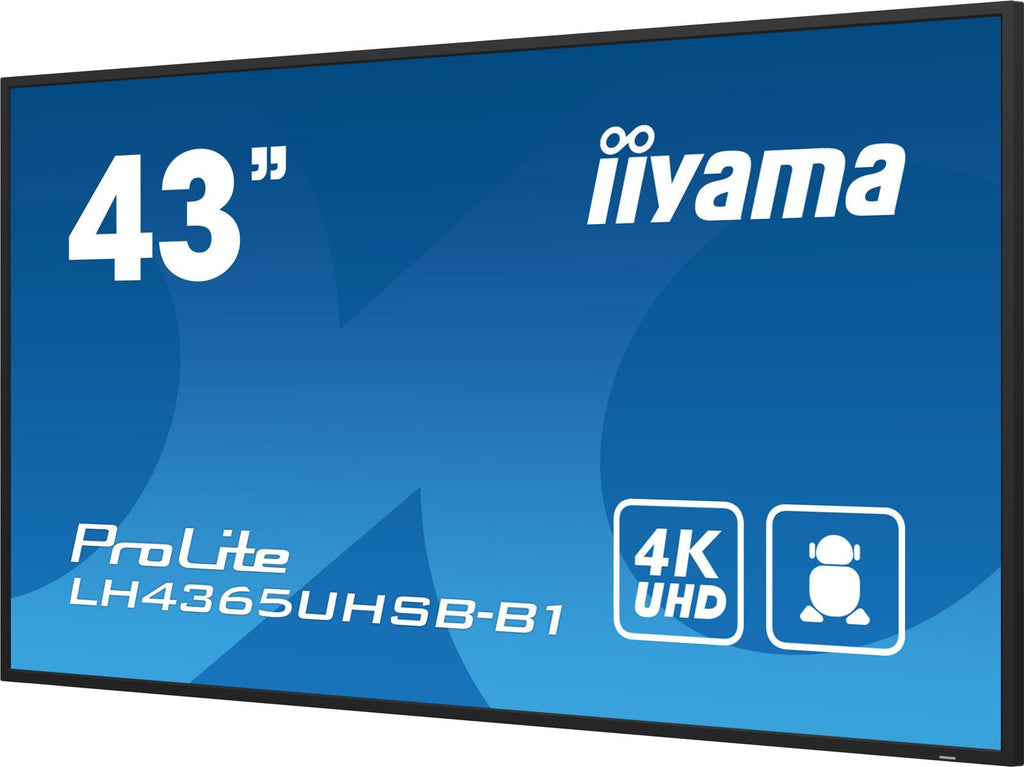 iiyama LH4365UHSB-B1 visualizzatore di messaggi Design chiosco 108 cm (42.5") LED Wi-Fi 800 cd/m 4K Ultra HD Nero Processore integrato Android 11 24/7 [LH4365UHSB-B1]