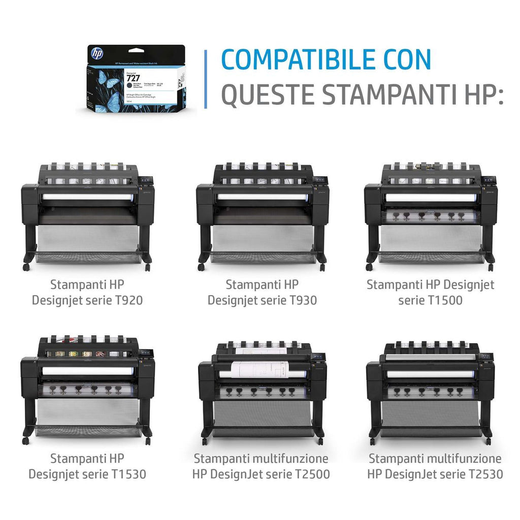 HP Cartuccia inchiostro nero fotografico DesignJet 727, 130 ml [B3P23A]