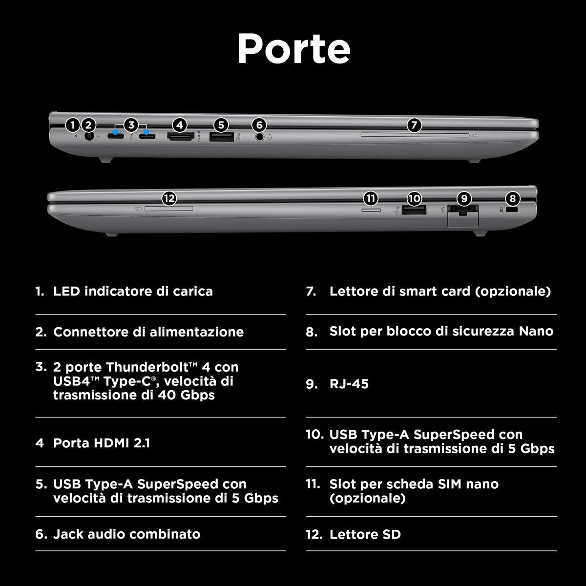 HP ZBook Power G11 Intel Core Ultra 9 185H Workstation mobile 40,6 cm (16") WUXGA 32 GB DDR5-SDRAM 1 TB SSD NVIDIA RTX 1000 Ada Wi-Fi 6E (802.11ax) Windows 11 Pro Grigio [98N73ET#ABZ]