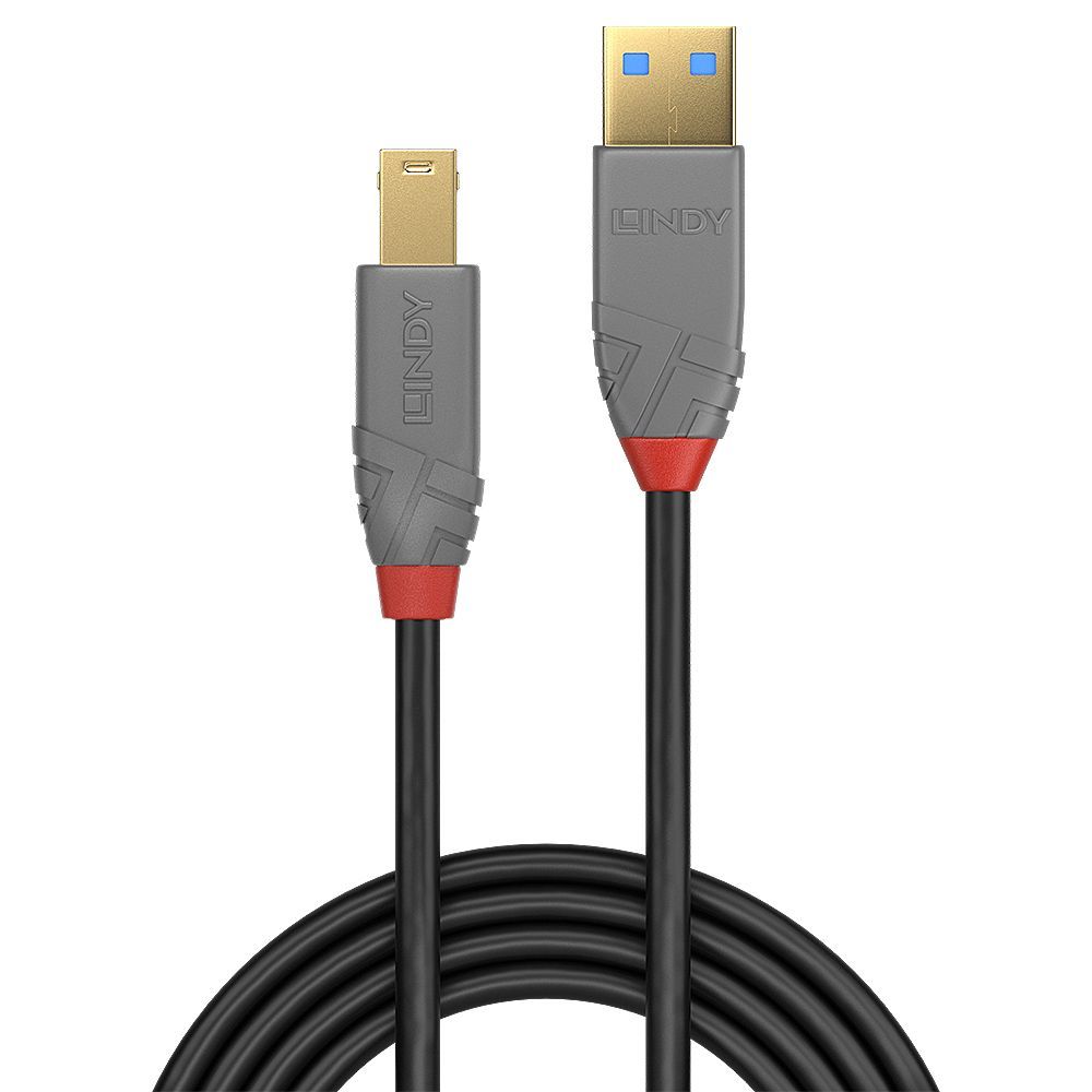 Lindy 36741 cavo USB 1 m USB 3.2 Gen 1 (3.1 Gen 1) USB A USB B Nero [LINDY36741]