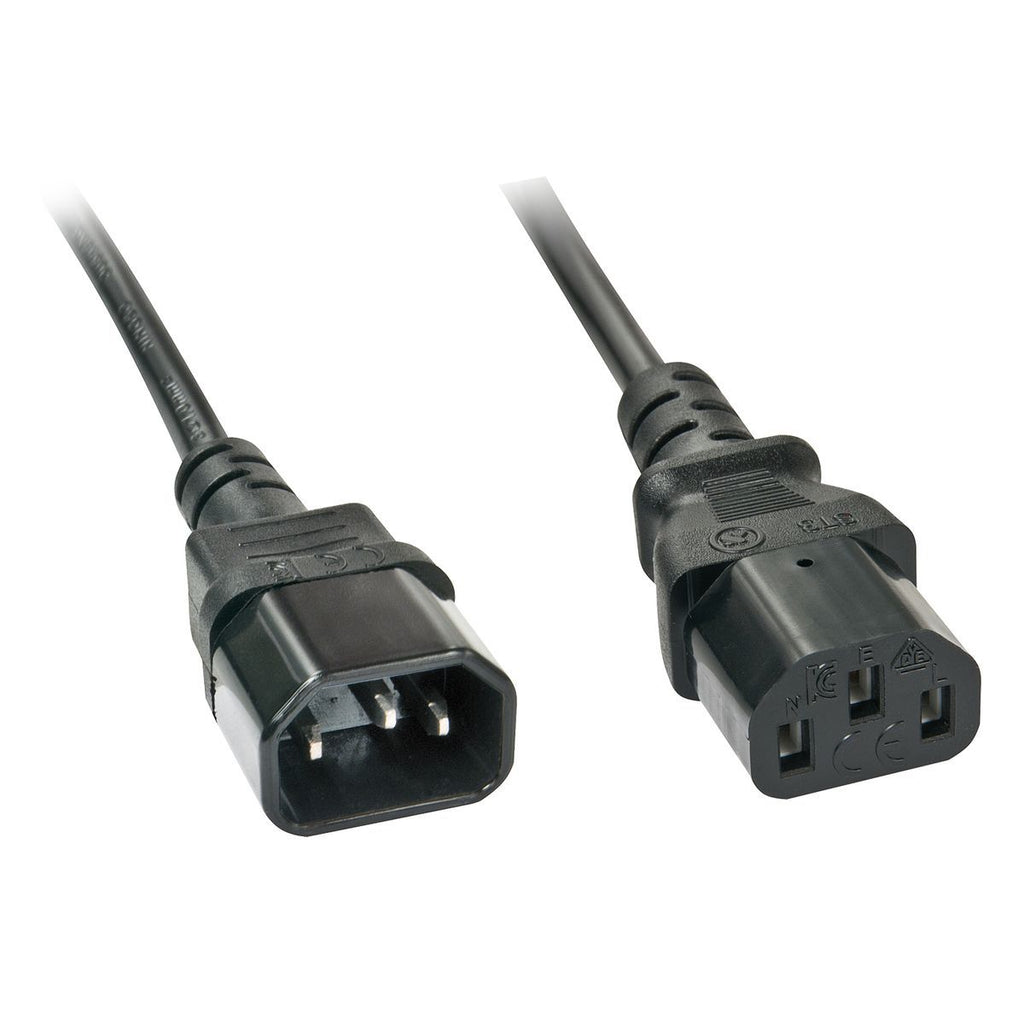 Lindy 2m IEC M/F cavo di alimentazione Nero Accoppiatore C14 Accoppiatore C13 [LINDY30331]