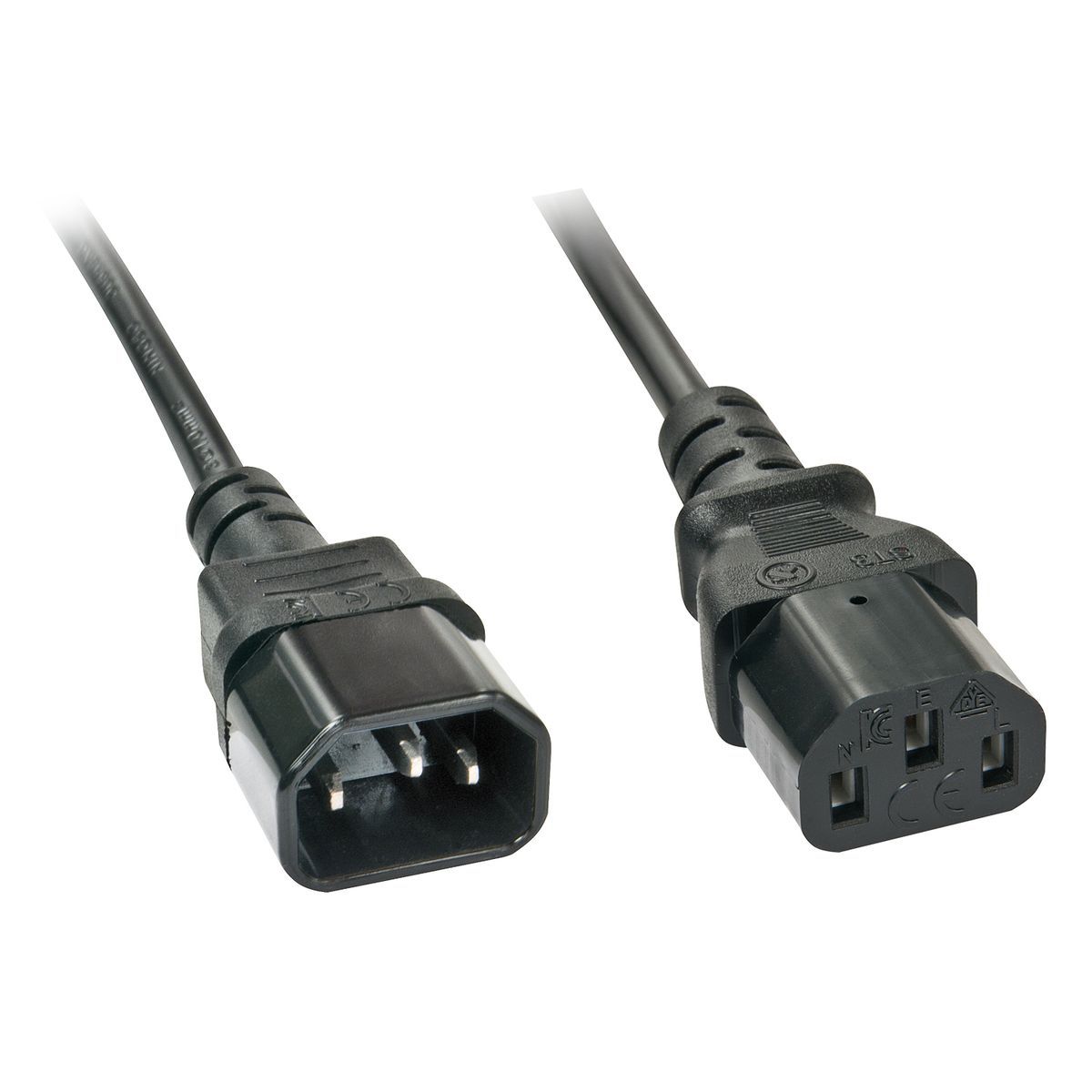 Lindy 2m IEC M/F cavo di alimentazione Nero Accoppiatore C14 Accoppiatore C13 [LINDY30331]
