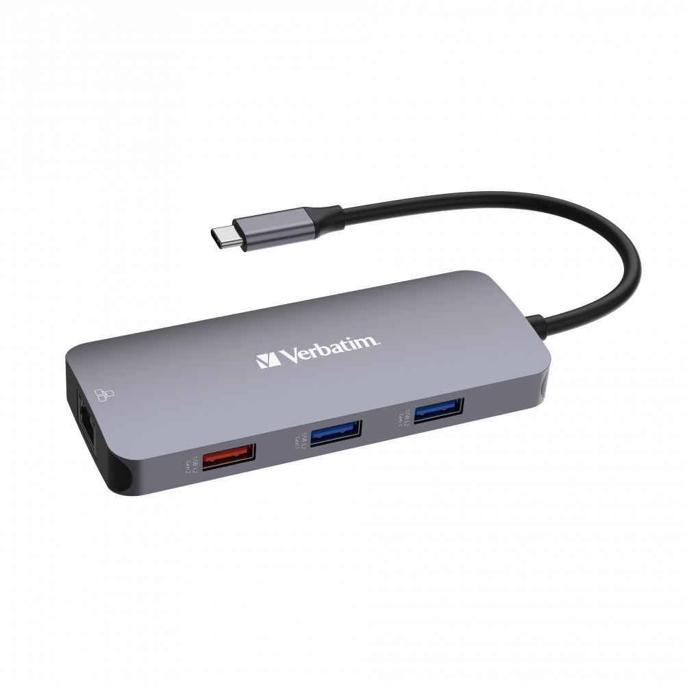 Verbatim CMH-09 USB tipo-C 10000 Mbit/s Argento [32152]