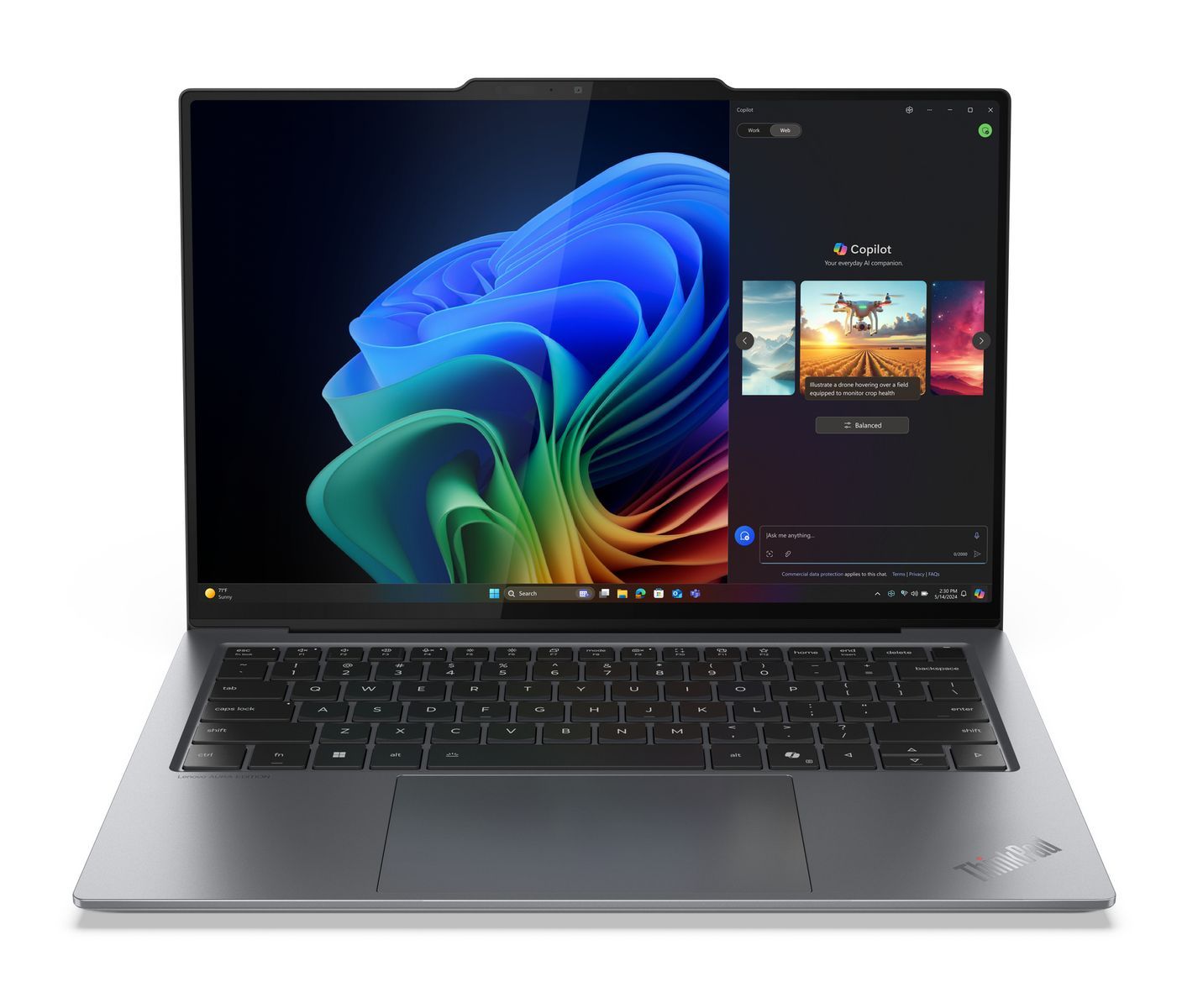 Lenovo ThinkPad X9-14 Intel Core Ultra 7 258V Computer portatile 35,6 cm (14") WUXGA 32 GB LPDDR5x-SDRAM 1 TB SSD Wi-Fi 7 (802.11be) Windows 11 Pro Italiano Grigio [21QA002KIX]
