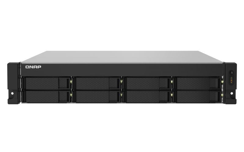 QNAP TS-832PXU NAS Armadio (2U) Collegamento ethernet LAN Alluminio, Nero AL324 [TS-832PXU-4G]