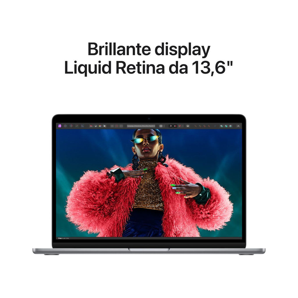 Apple MacBook Air 13": Chip M3 con CPU 8-core e GPU 8core, 256GB SSD - Grigio siderale [MC8G4T/A]