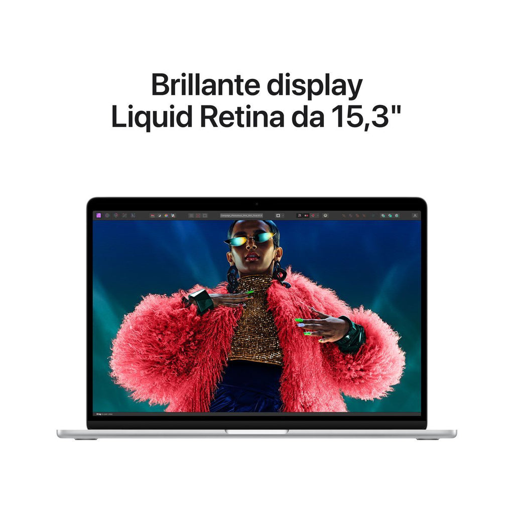 Apple MacBook Air 15": Chip M3 con CPU 8-core e GPU 10-core, 256GB SSD - Argento [MC9E4T/A]