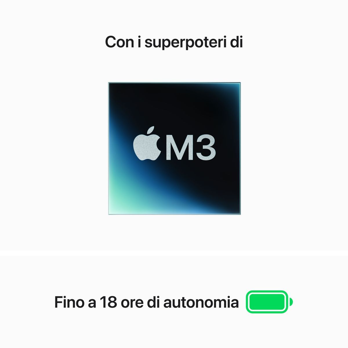 Apple MacBook Air 13": Chip M3 con CPU 8-core e GPU 10-core, 512GB SSD - Galassia [MC8P4T/A]