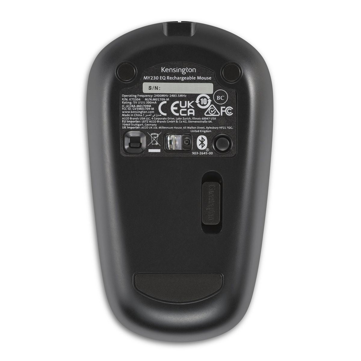 Kensington MY230 EQ mouse Ufficio Ambidestro RF senza fili + Bluetooth 1200 DPI [K75304WW]