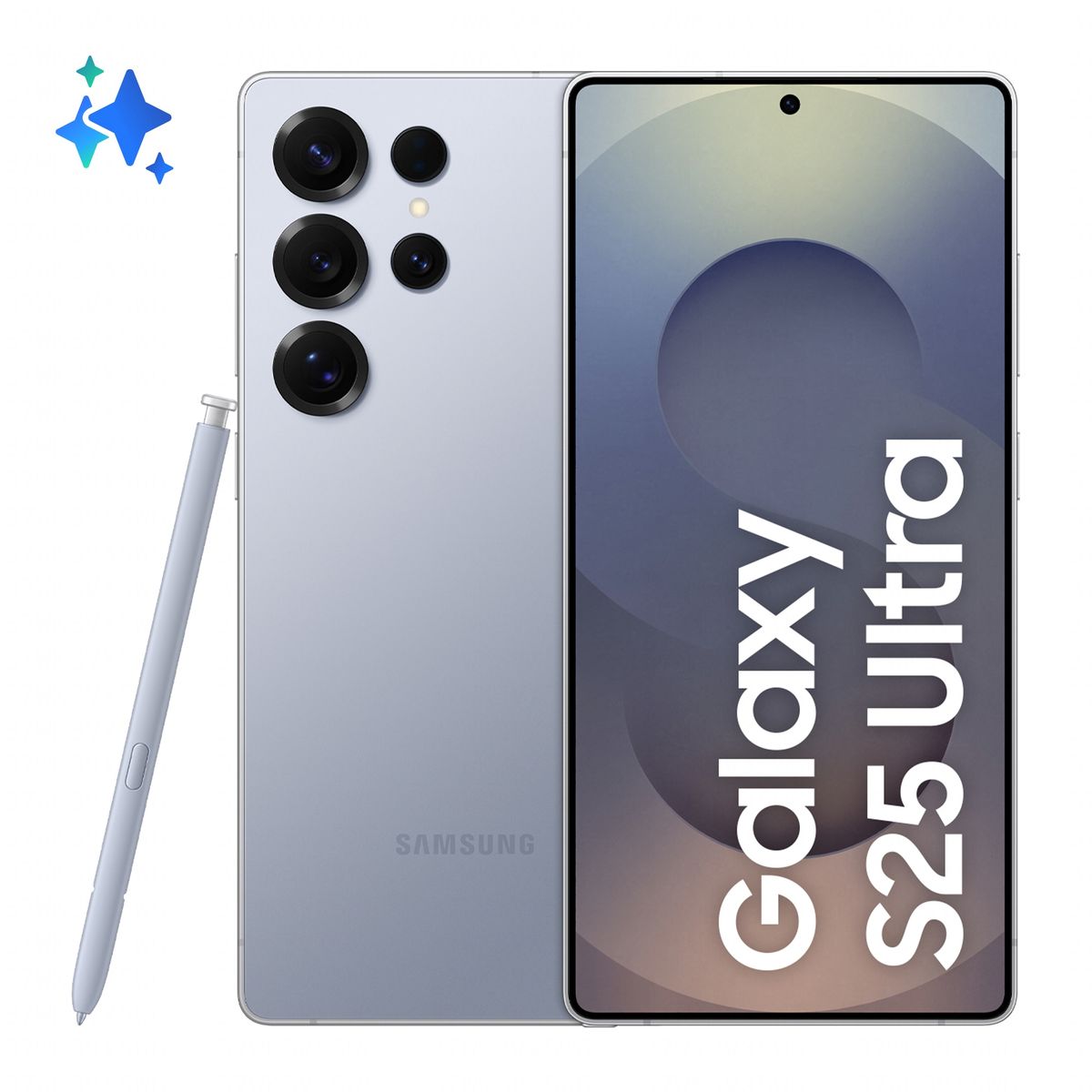 Samsung Galaxy S25 Ultra Smartphone AI, Display 6.9'' QHD+ Dynamic AMOLED 2X, Fotocamera 200MP, RAM 12GB, 1TB, 5.000 mAh, Titanium Silverblue [SM-S938BZBHEUE]