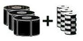 Zebra Z-Select 2000T Bianco Etichetta per stampante autoadesiva [ZIPSHIPKIT3]