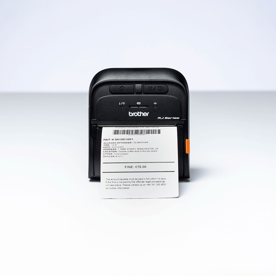 Brother RJ-3055WB stampante per etichette (CD) 203 x 203 DPI 101,6 mm/s Con cavo e senza cavo Wi-Fi Bluetooth [RJ3055WBXX1]