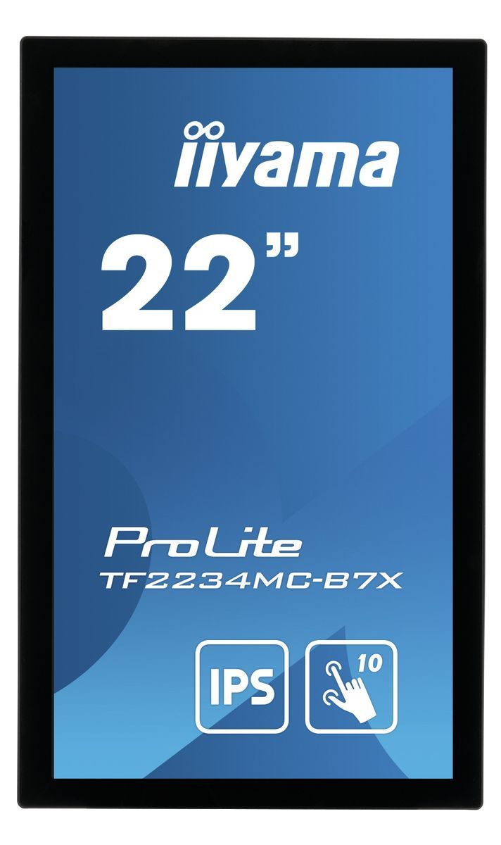 iiyama ProLite TF2234MC-B7X Monitor PC 54,6 cm (21.5") 1920 x 1080 Pixel Full HD LED Touch screen Multi utente Nero [TF2234MC-B7X]