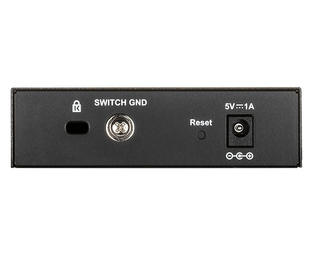 D-Link DGS-1100-05V2/E switch di rete Gestito L2 Gigabit Ethernet (10/100/1000) Nero [DGS-1100-05V2]