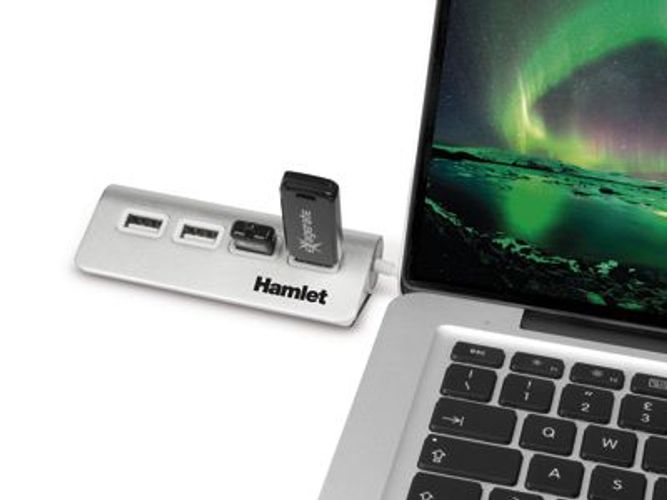 Hamlet 4 port Hub usb 2.0 a 4 porte 480 Mbps [XHUB4020AL]