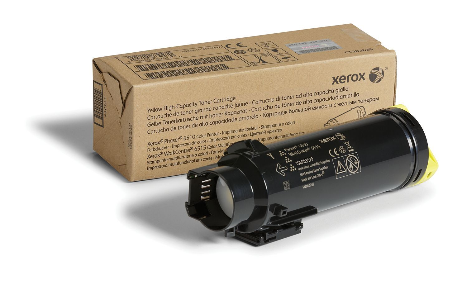 Xerox Cartuccia toner Giallo a High capacity da 2400 Pagine per Phaser 6510, WorkCentre 6515 (106R03479) [106R03479]